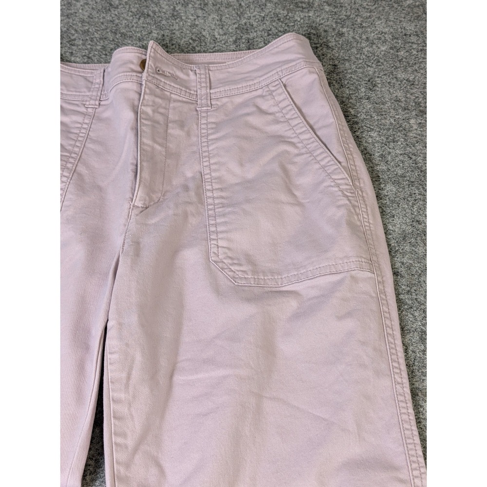 GAP Girlfriend Khakis Lavender Chinos Women's 6 Wide Leg Crop Pants EUC - Picture 2 of 11